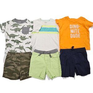 Boys 18M 6pc Summer Lot – Carter’s Tees & Shorts Set